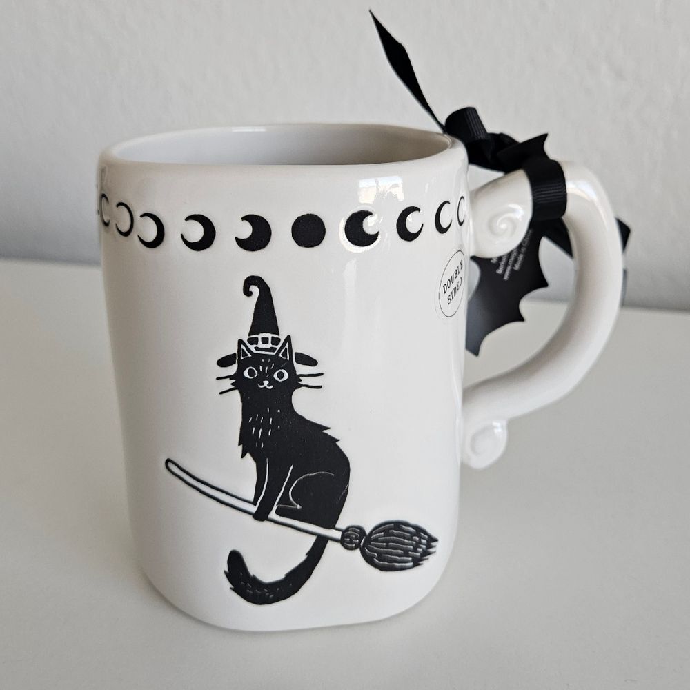 NEW Rae Dunn | 'Hocus Purr Cus' Black Cat Witch Ceramic Tea Mug Coffee Cup - Picture 2 of 5